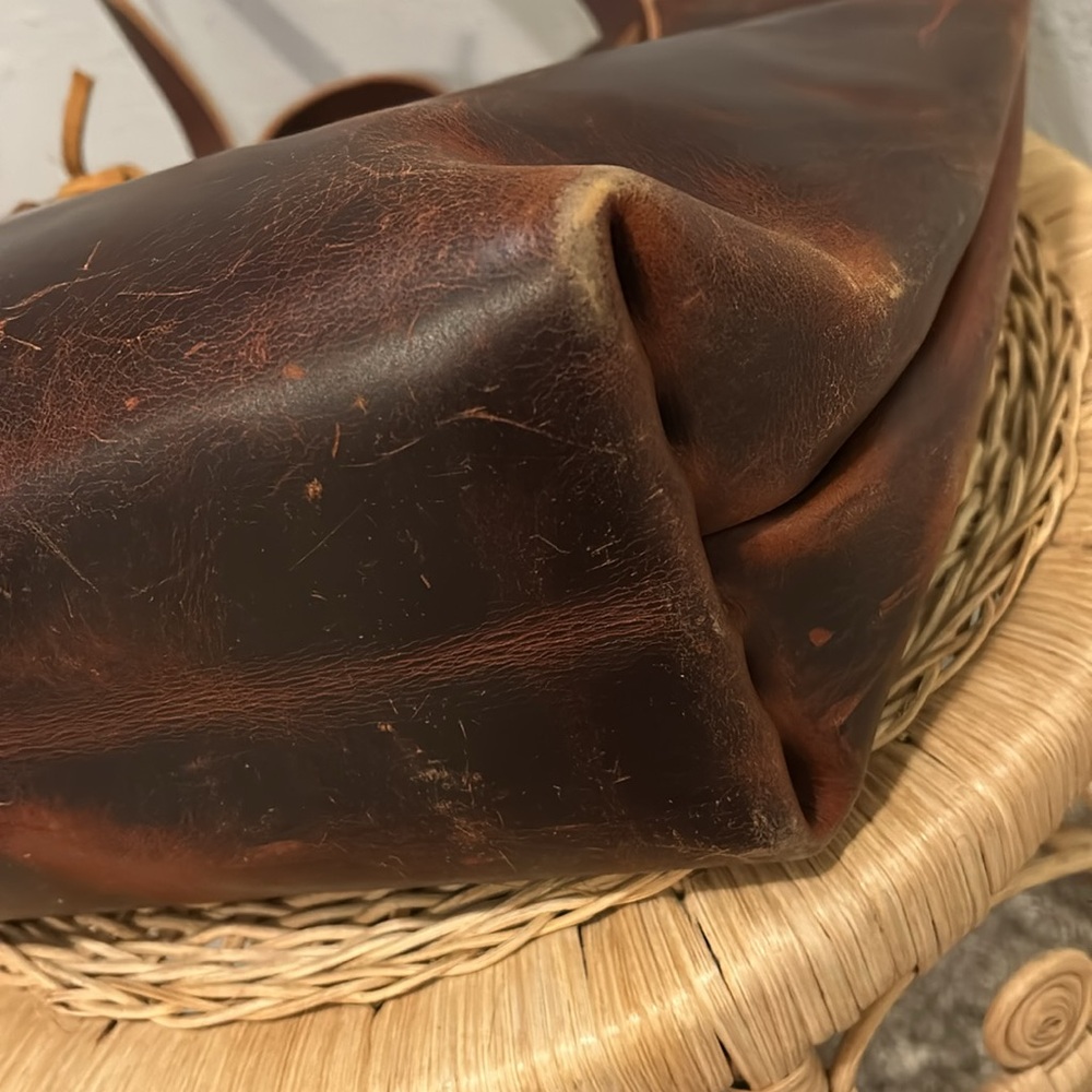 KMM & Co Brown Leather Tote Bag‎ Handcrafted Large - Picture 13 of 13